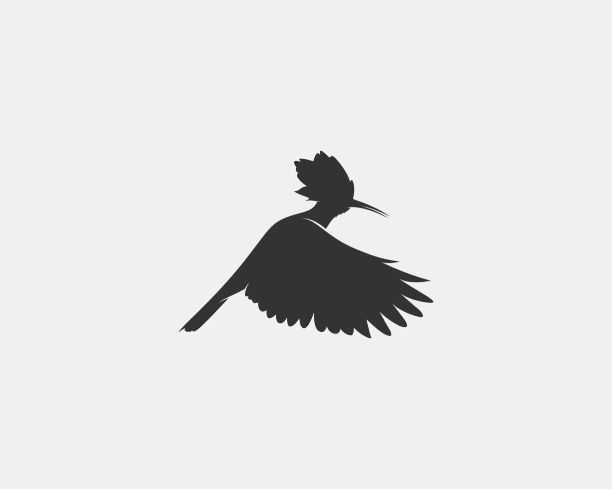 hoopoe vector silhouette