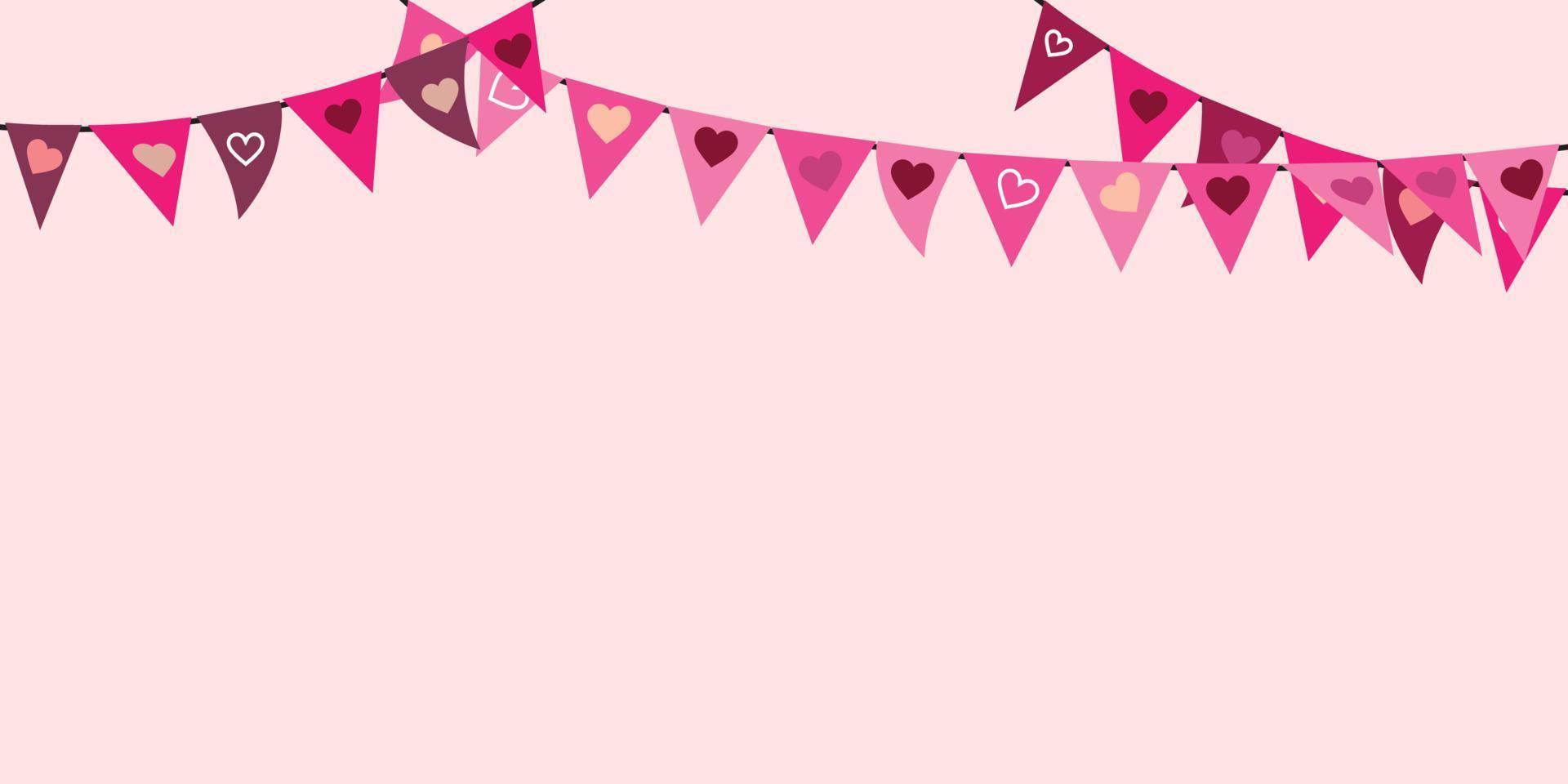 Love flags fastival, Flag Pink colorful for love's Festival vector