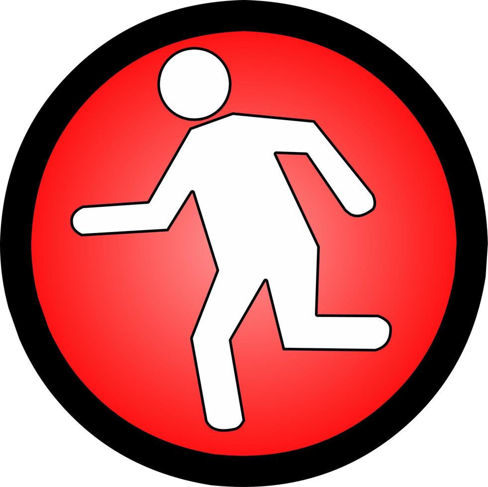 Evacuation sign for symbol escape route, alert, caution, danger, notice, information or guide vector