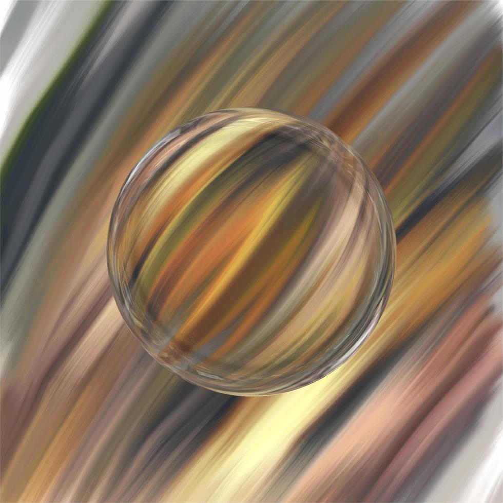 Colorful 3d blurred spherical ball. Vector illustration