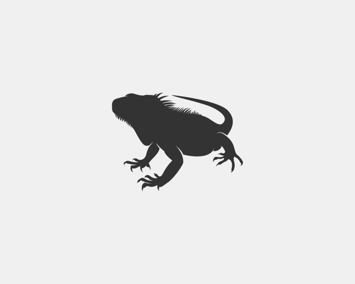 silueta vectorial de iguana vector