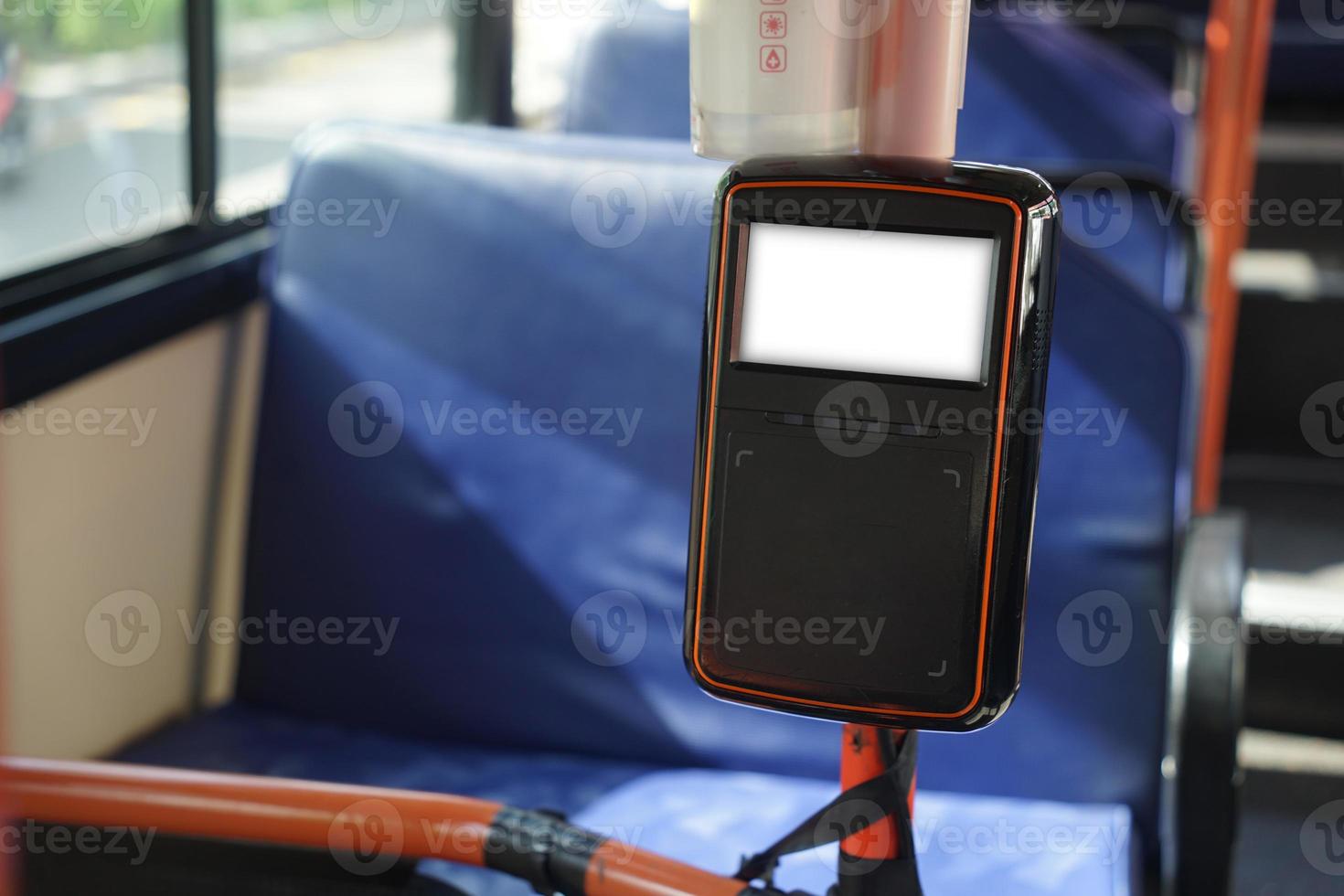 Bus Inside Scenery and Advertising Mockup photo