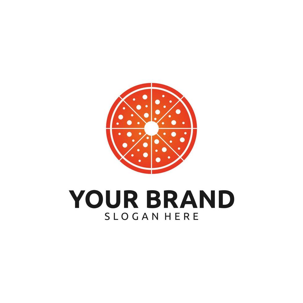FLAT MODERN PIZZA LOGO DESIGN vector