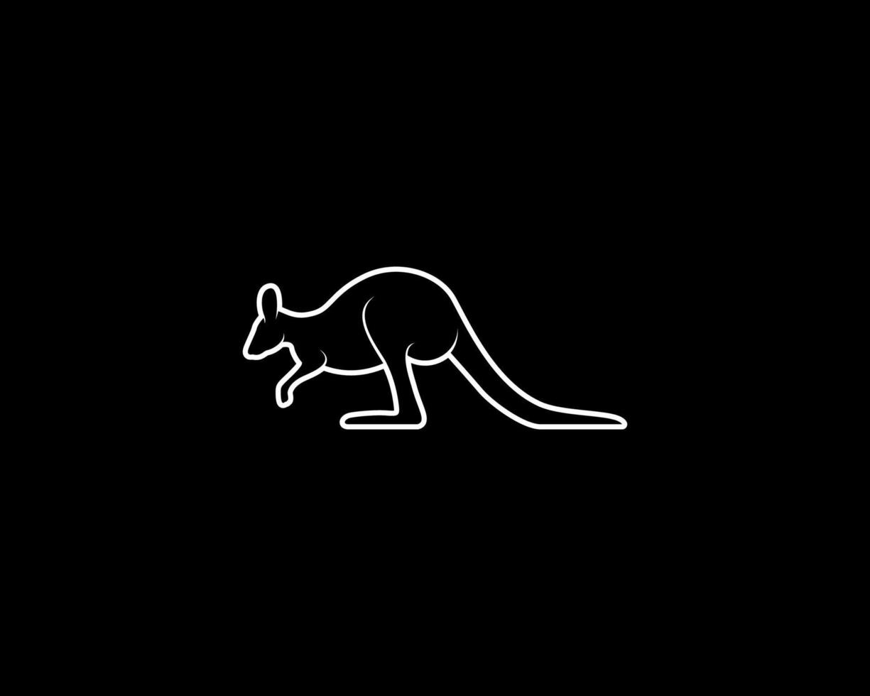 kangaroo outline vector silhouette