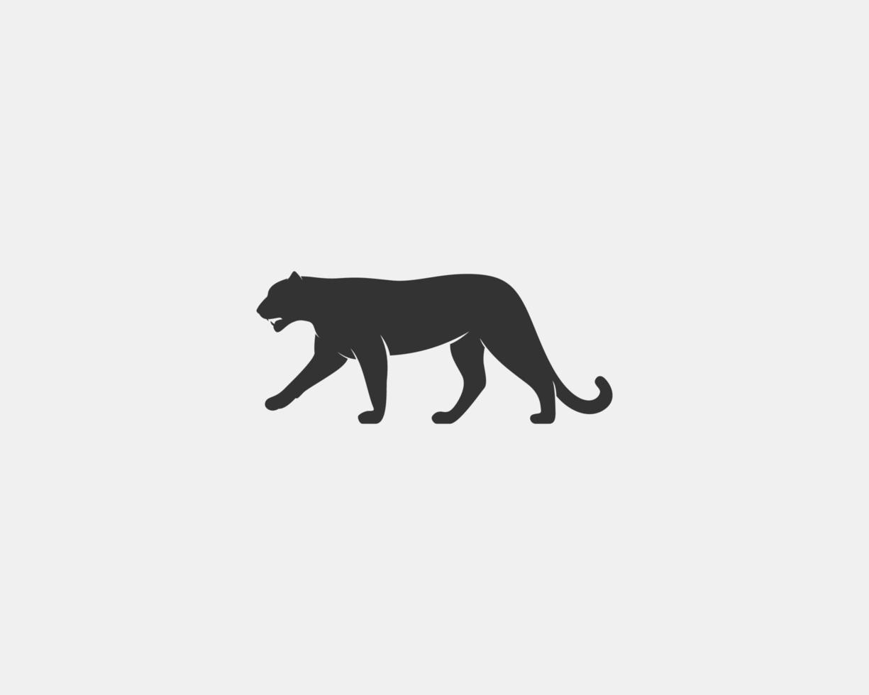 silueta de vector de jaguar