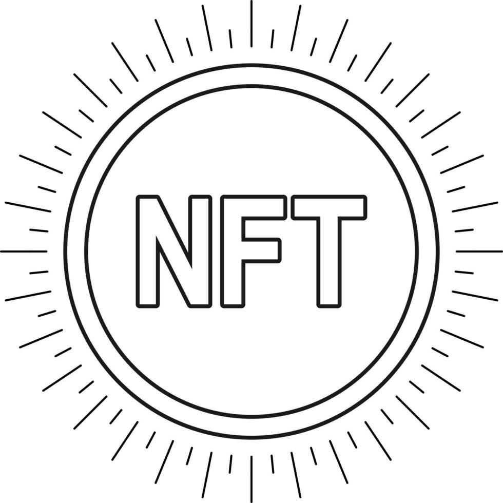 icono de nft ilustración de vector de nft