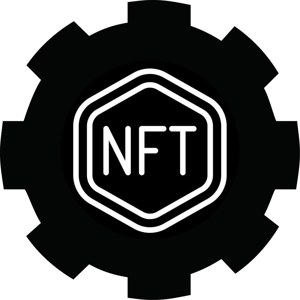 icono de nft ilustración de vector de nft