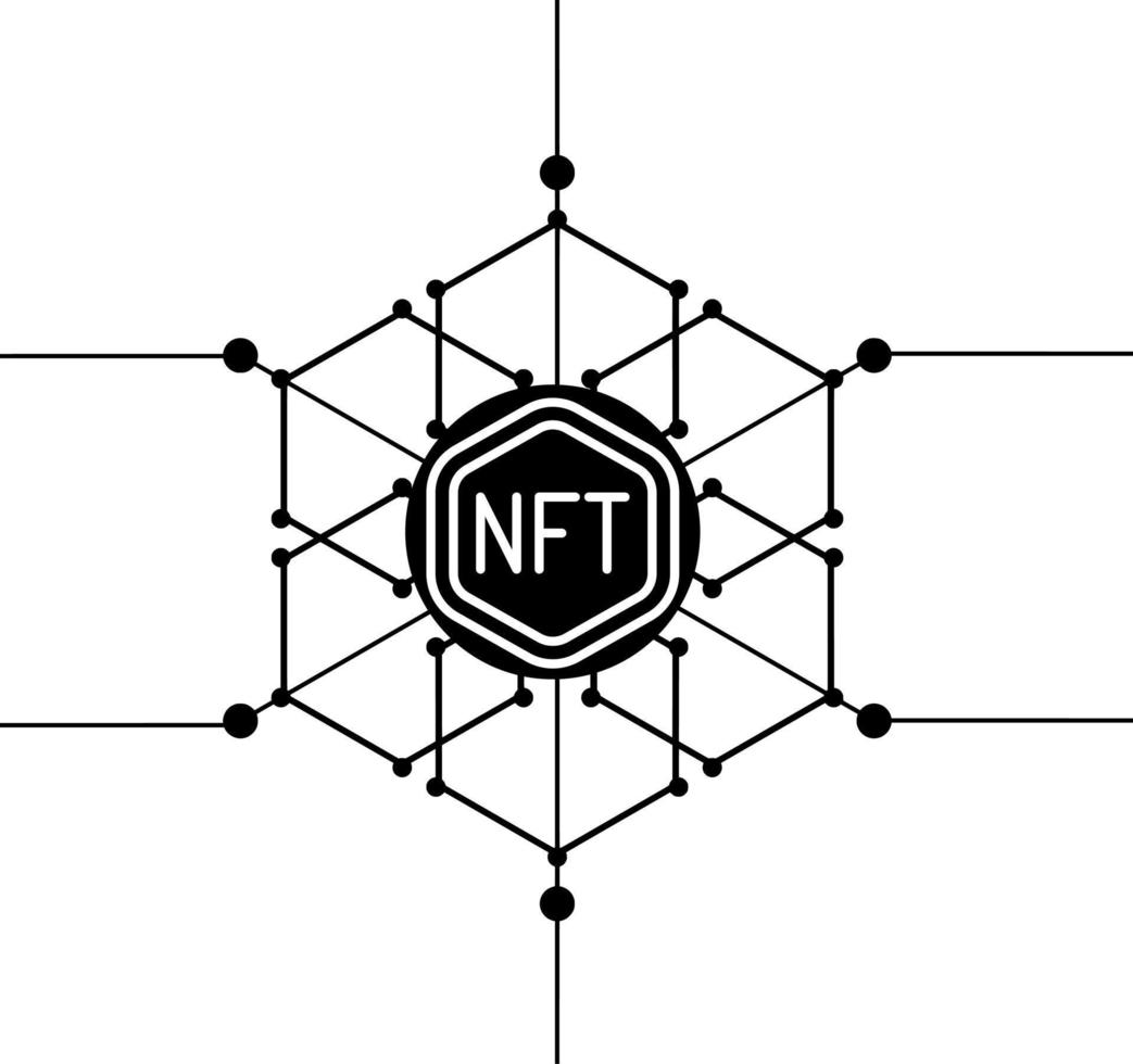 icono de nft ilustración de vector de nft