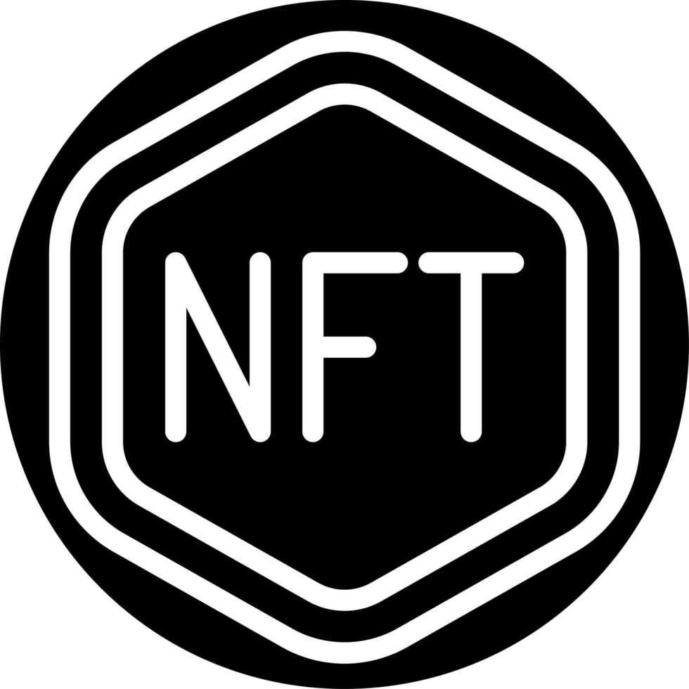 icono de nft ilustración de vector de nft