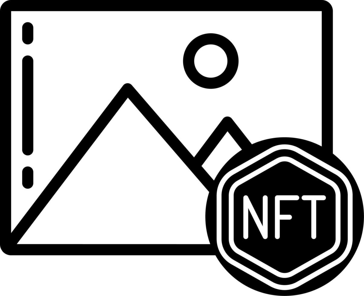 icono de nft ilustración de vector de nft