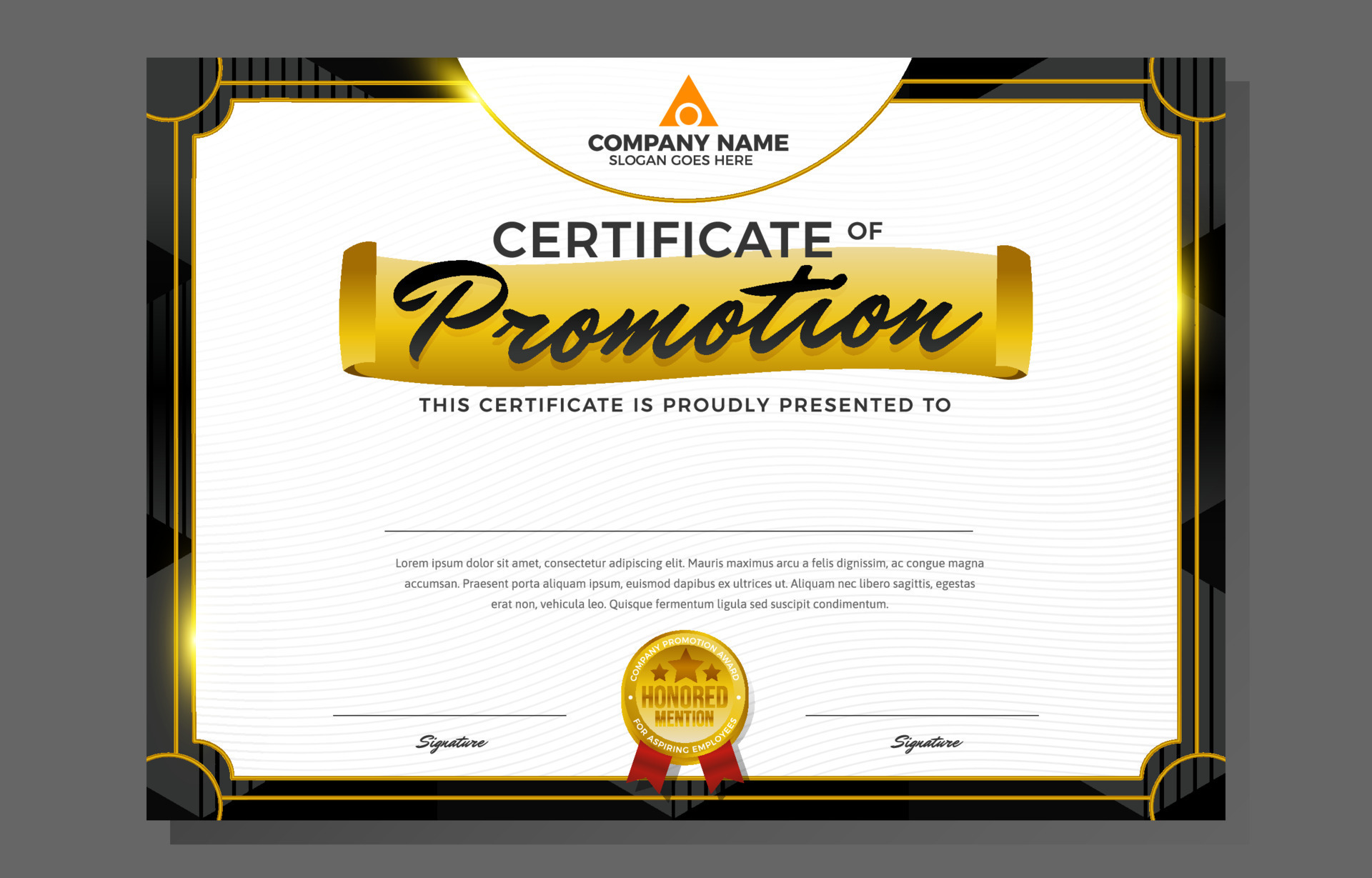 Modern Elegant Certificate of Promotion Template 11951110 Vector Art at Modern Elegant Certificate of Promotion Template 11951110 Vector Art at