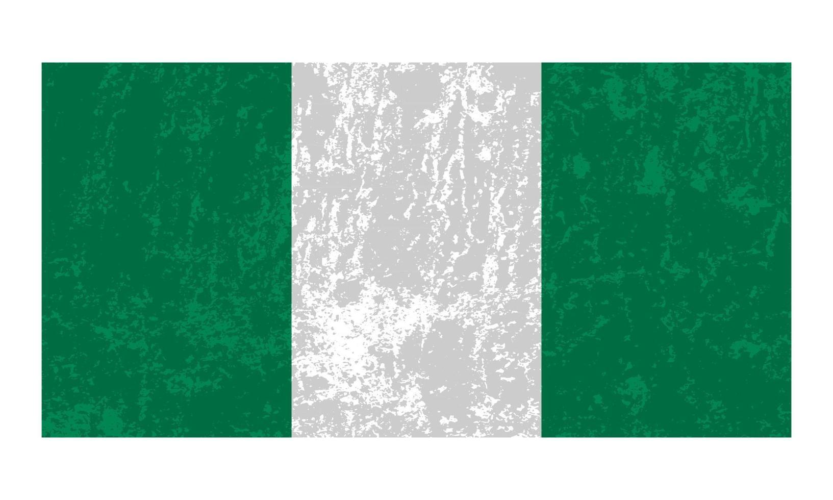 bandera de nigeria, colores oficiales y proporción. ilustración vectorial vector