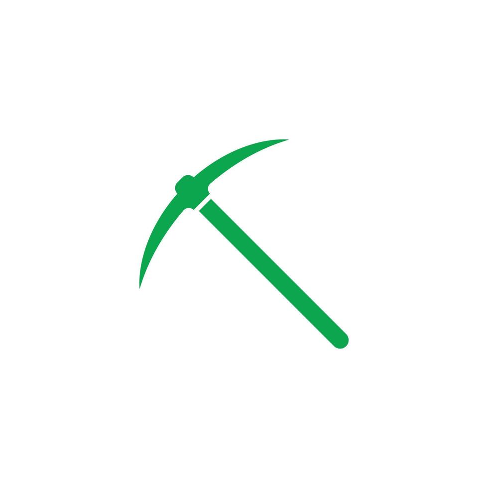eps10 vector verde kylo o herramienta de minería de picos icono sólido aislado sobre fondo blanco. símbolo de instrumento de mano en un estilo moderno y plano simple para el diseño de su sitio web, logotipo y aplicación móvil