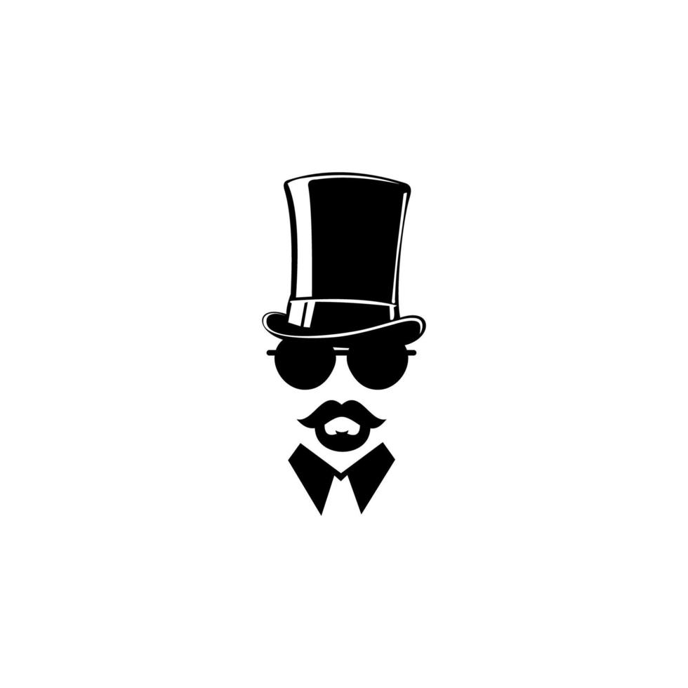 Gentleman vector icon. icon man isolated on white background. Flat design