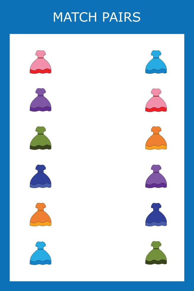 Match the clothes. Children's educational game. vector