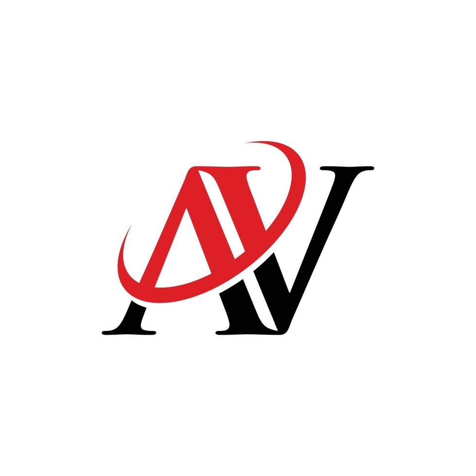 letra av simple monograma logotipo de empresa vector