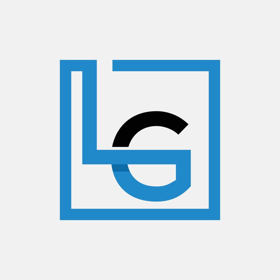 logotipo de empresa de monograma geométrico de letra lg vector