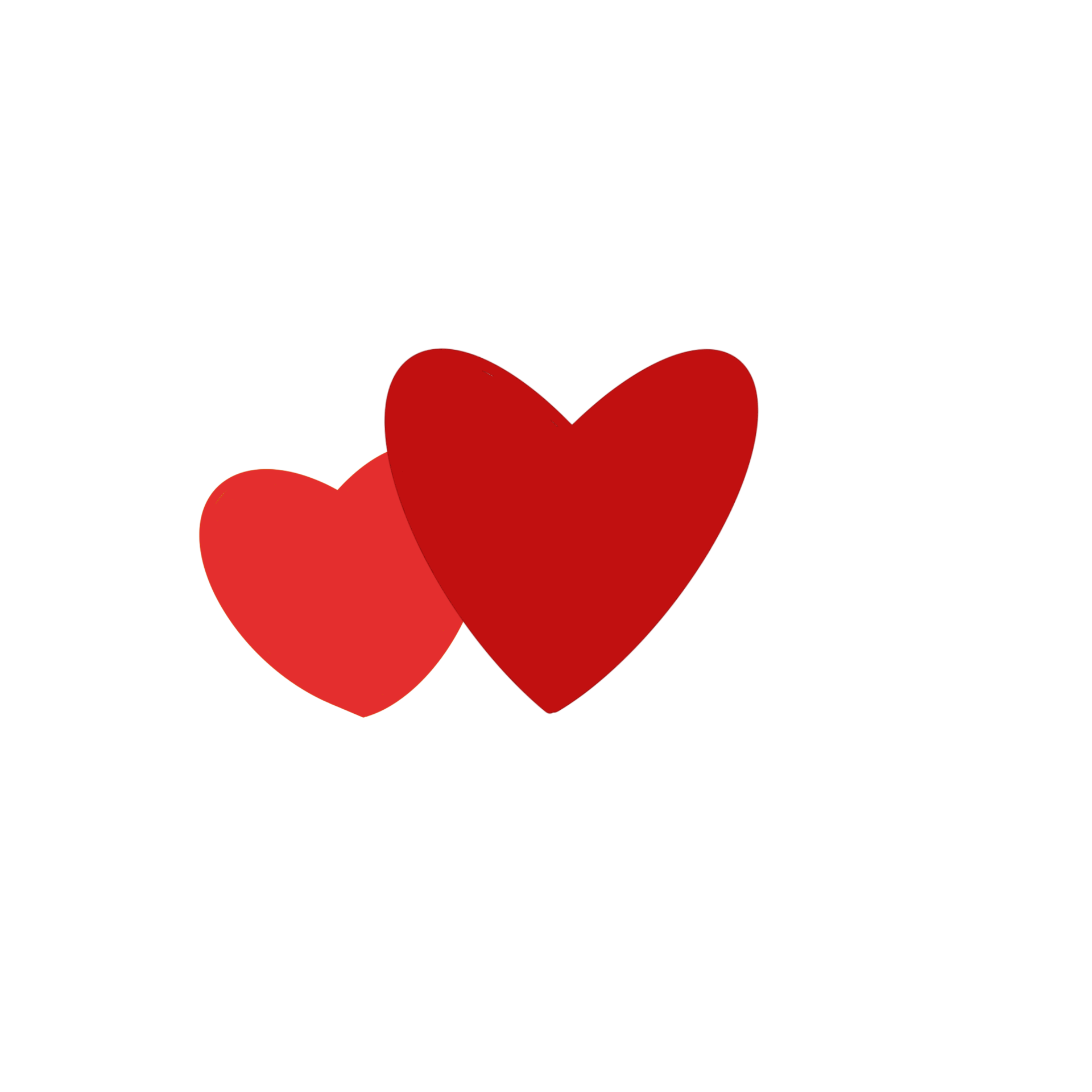 red line draw around red heart icon background, hand draw shape symbol