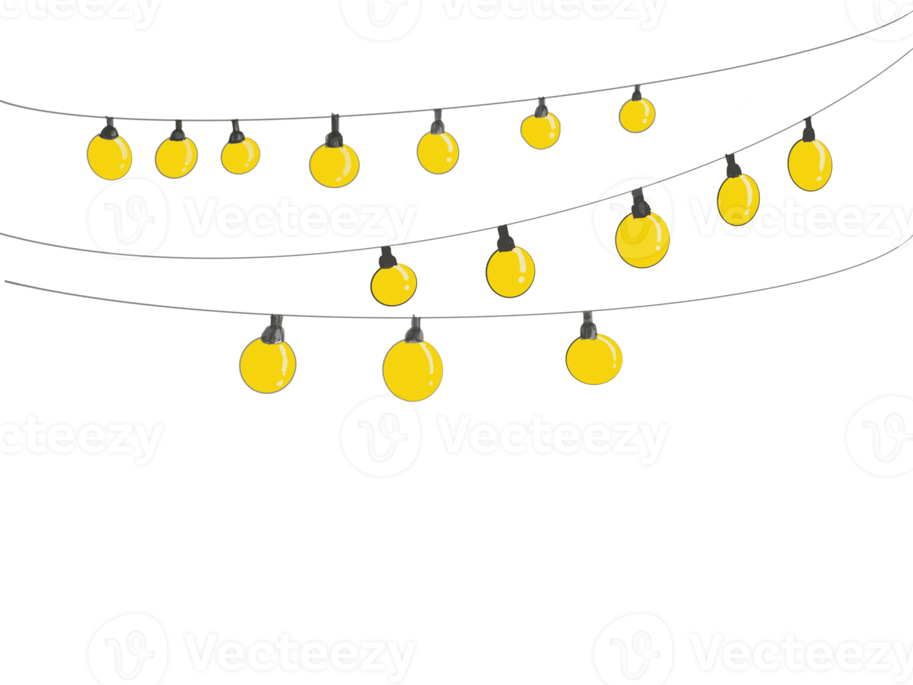 leggero sospeso giallo illustrazione oro decorazione png