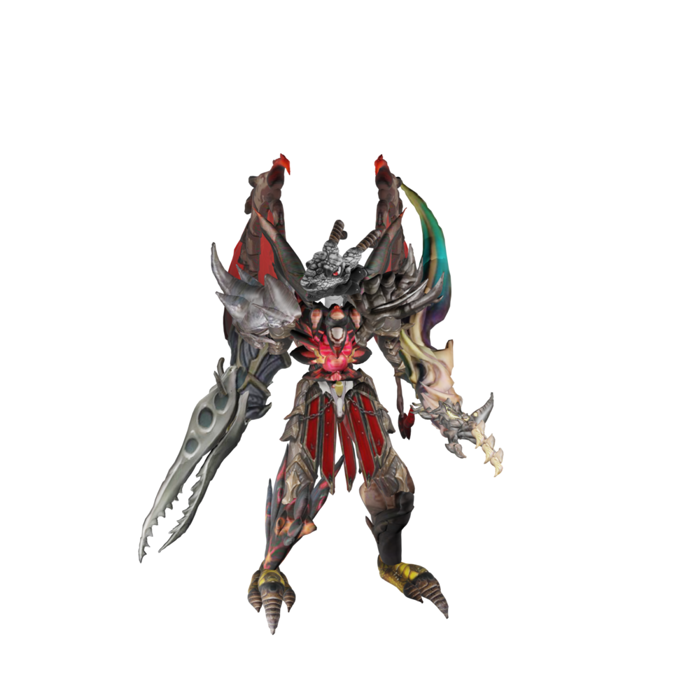 Monster character idle pose png