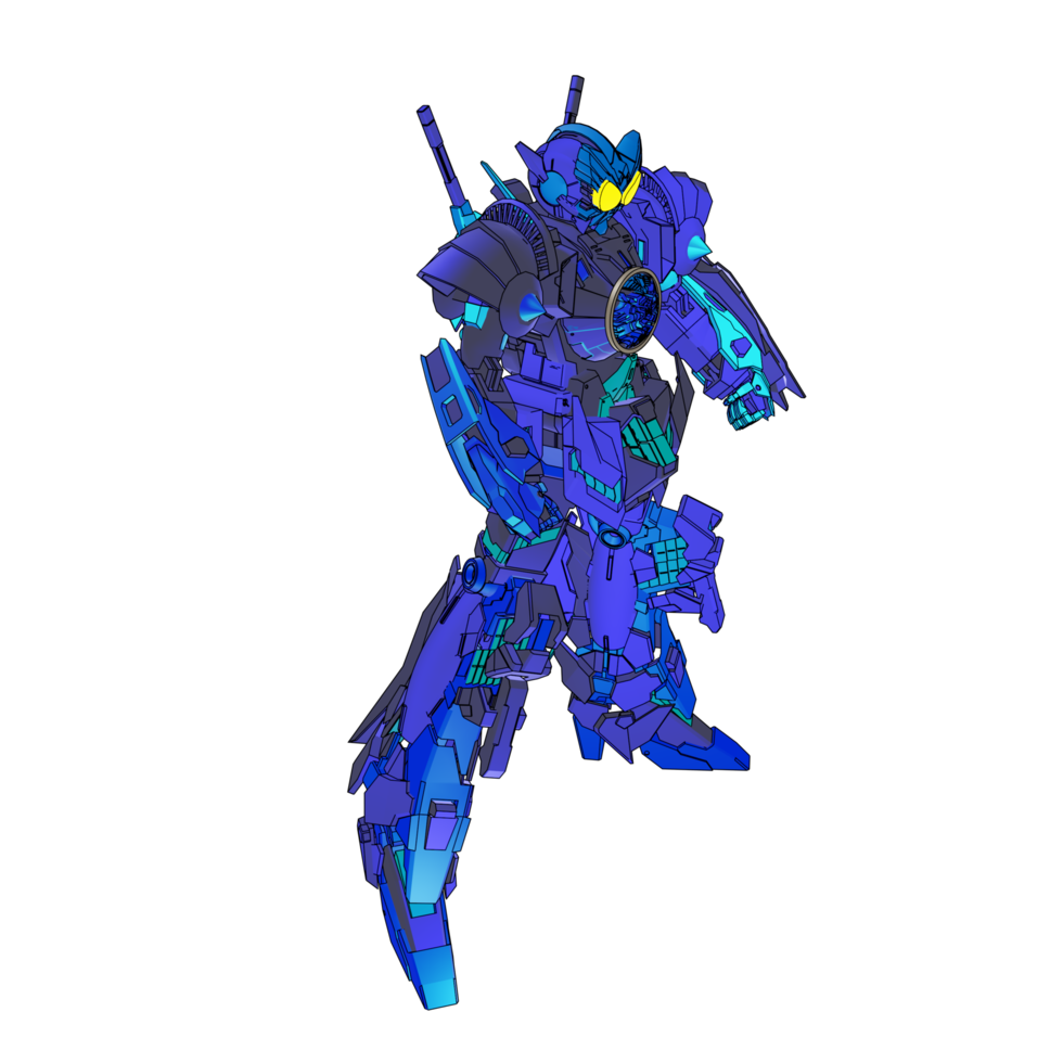 Robot with strategy combat style png