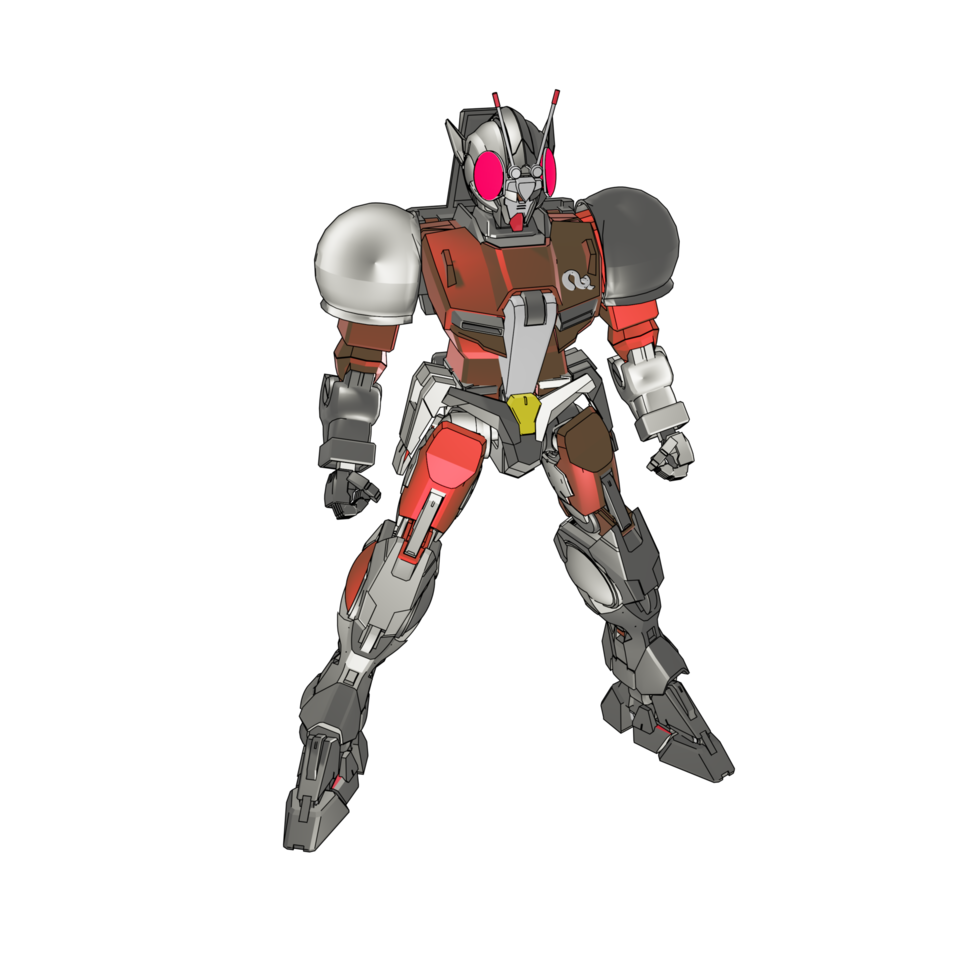 Mecha with defensive combat style png