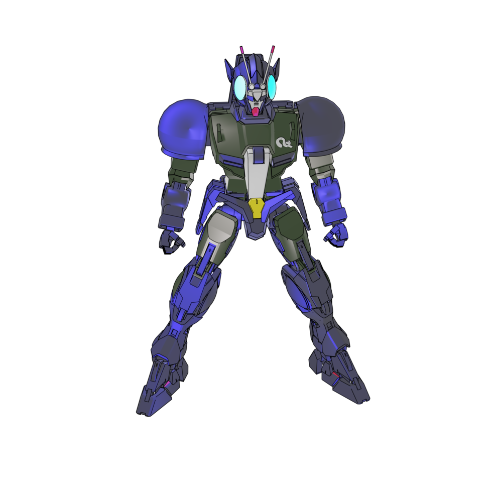 Mecha with defensive combat style png