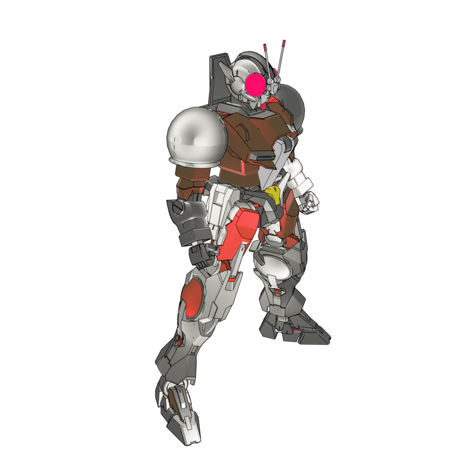 Mecha with defensive combat style png