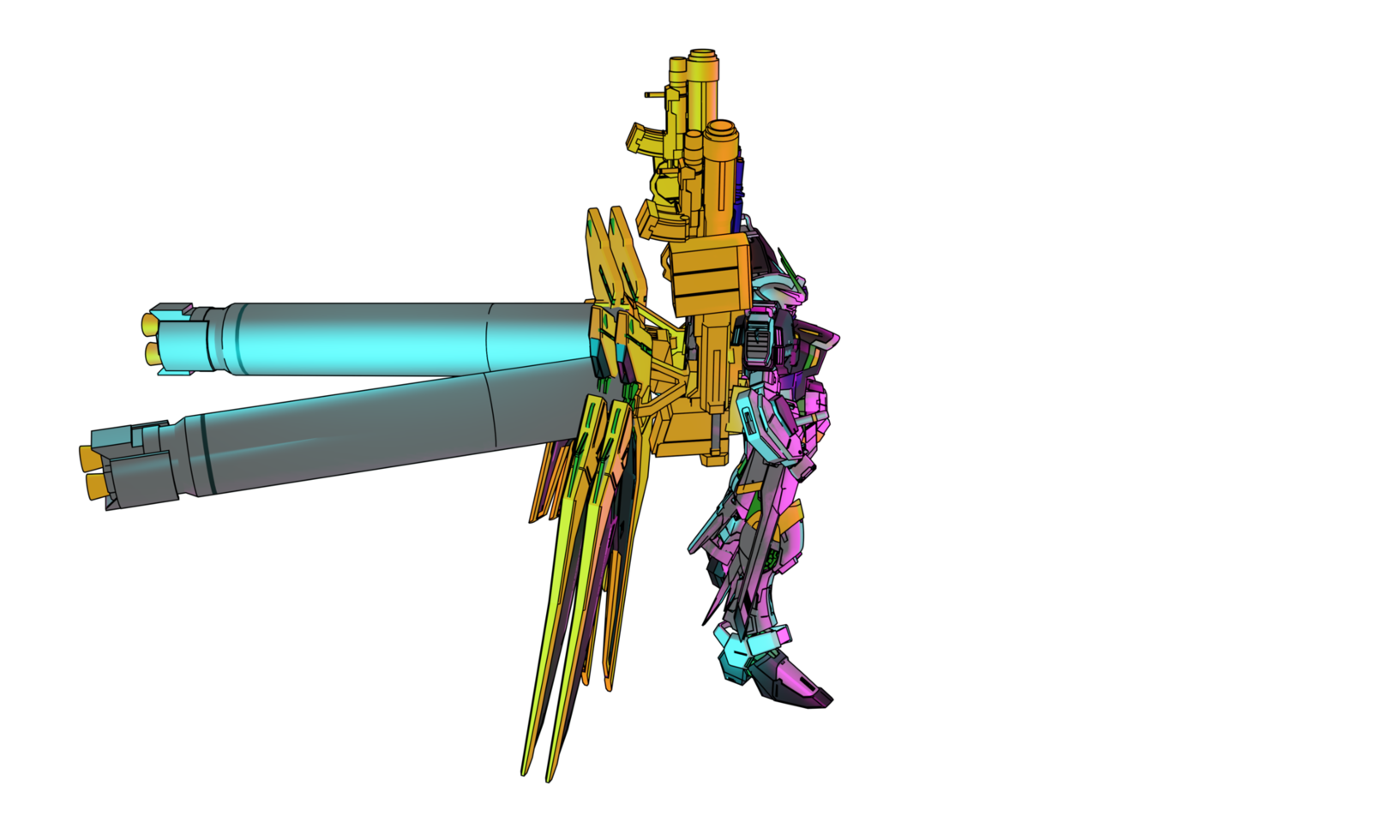 Mecha with defensive combat style png