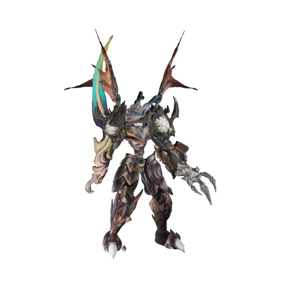 Monster character idle pose png