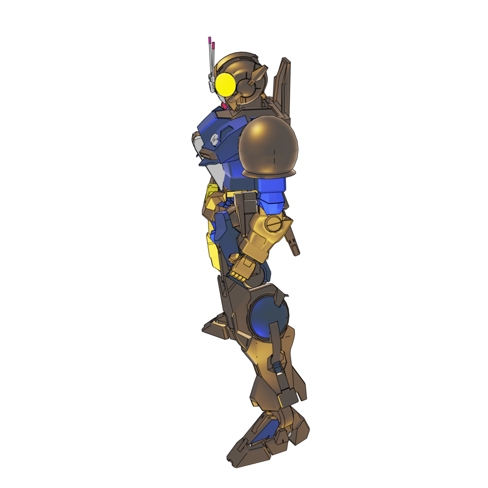 Mecha with defensive combat style png