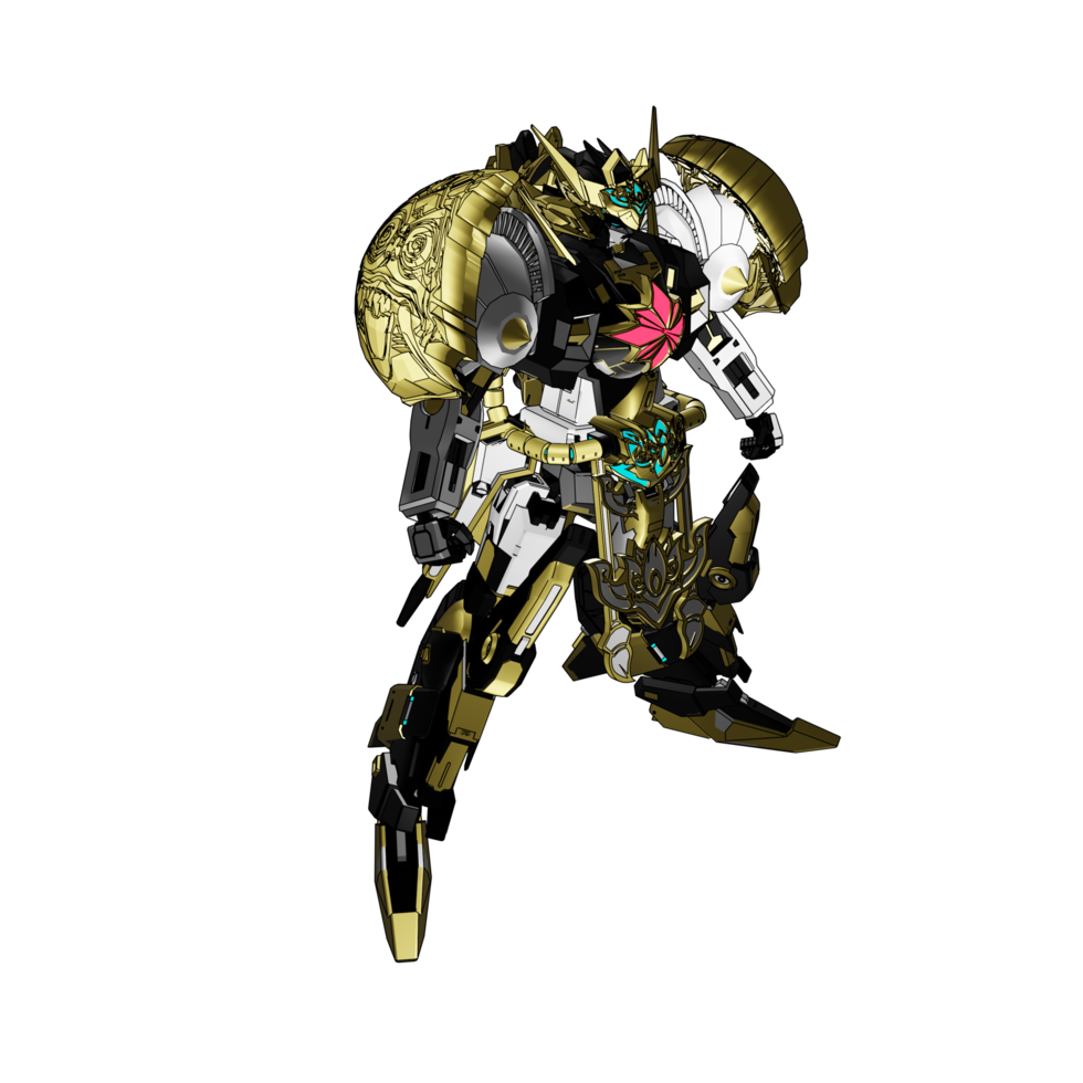 Robot with defensive combat style png