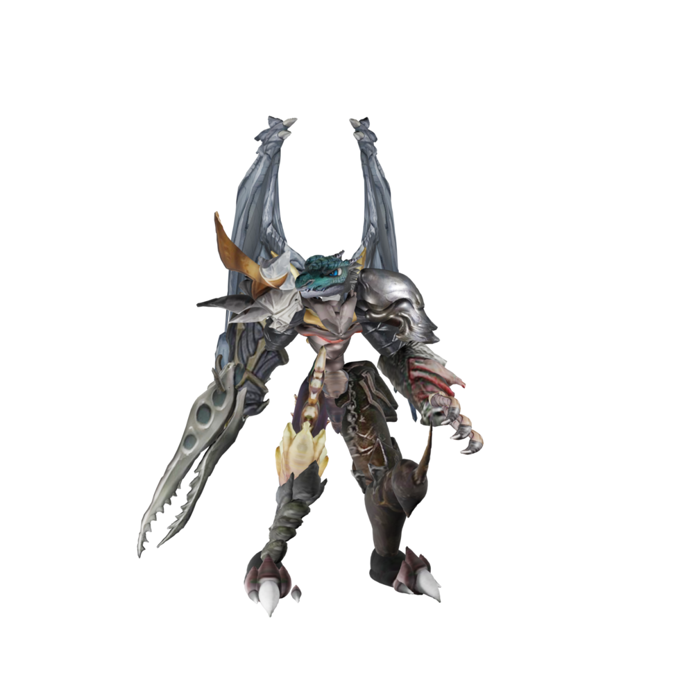 Monster character idle pose png