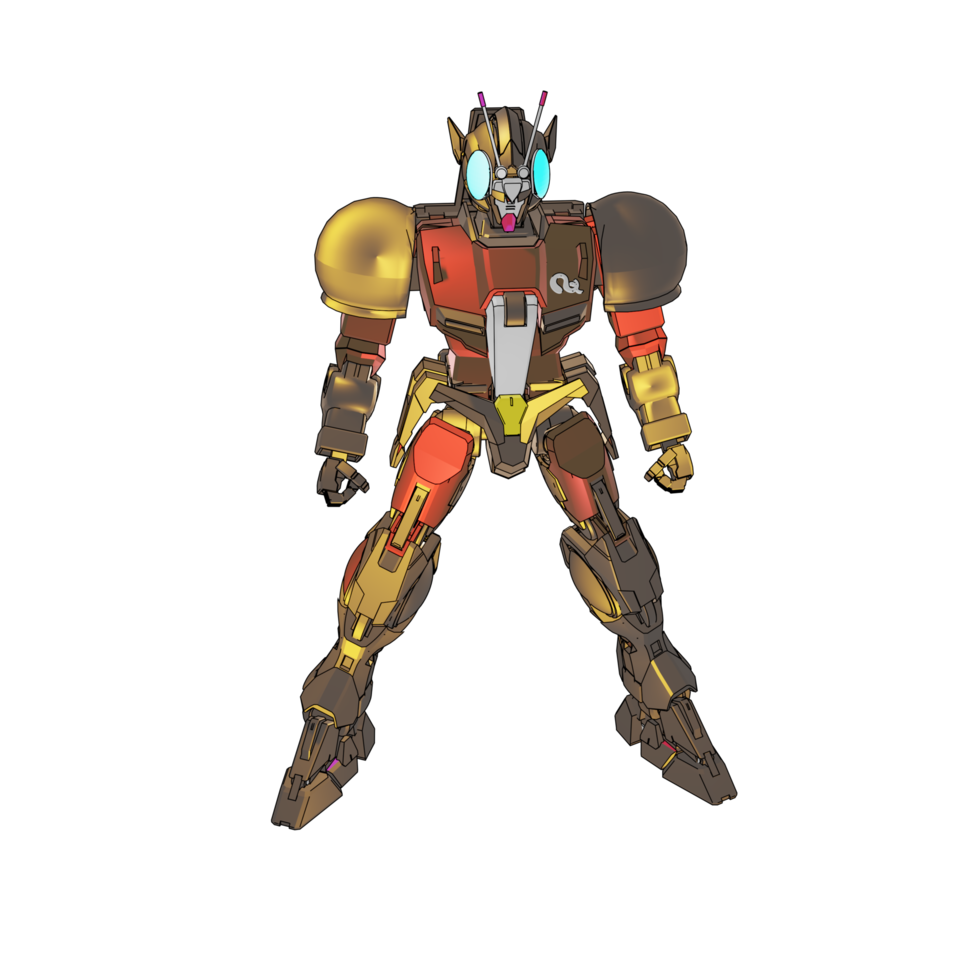 Mecha with defensive combat style png