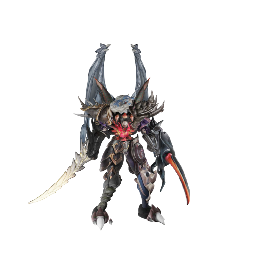Monster character idle pose png