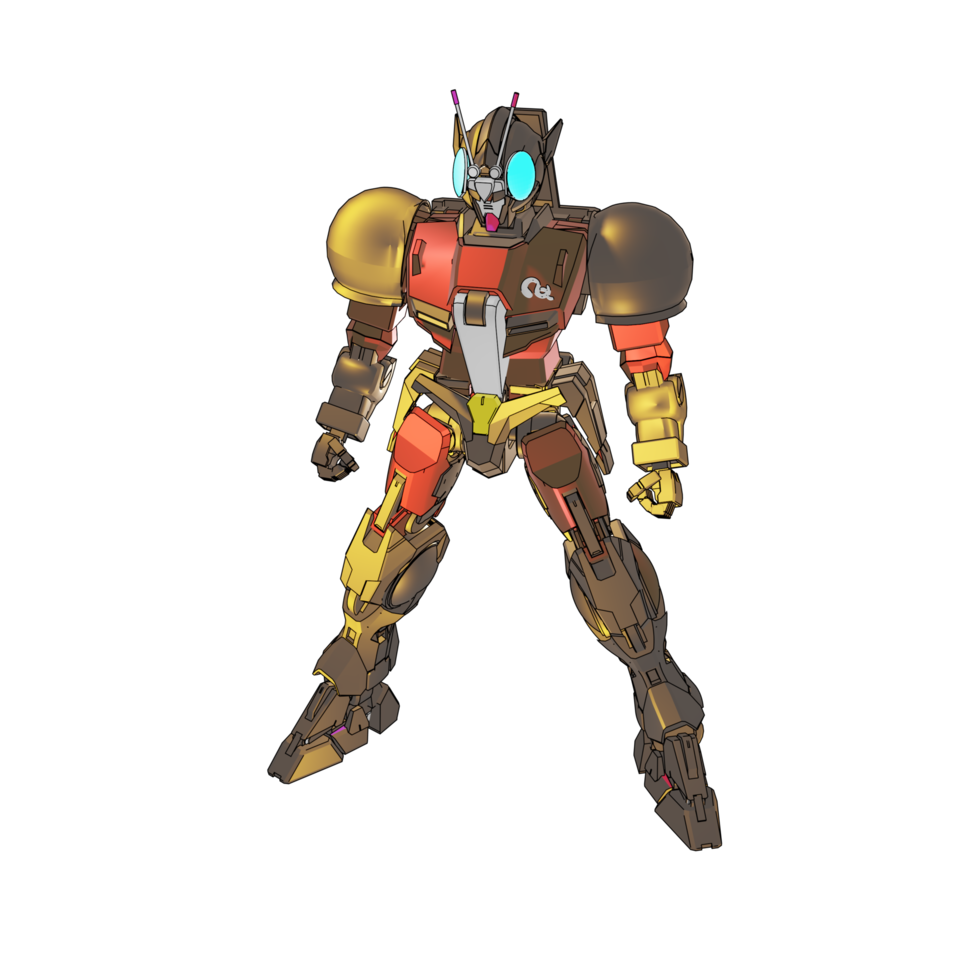 Mecha with defensive combat style png