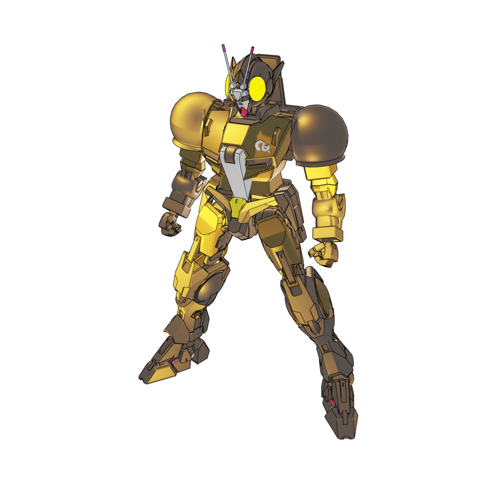 Mecha with attacking combat style png