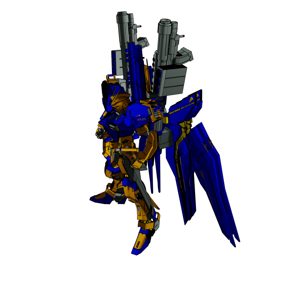 Mecha with attacking combat style png