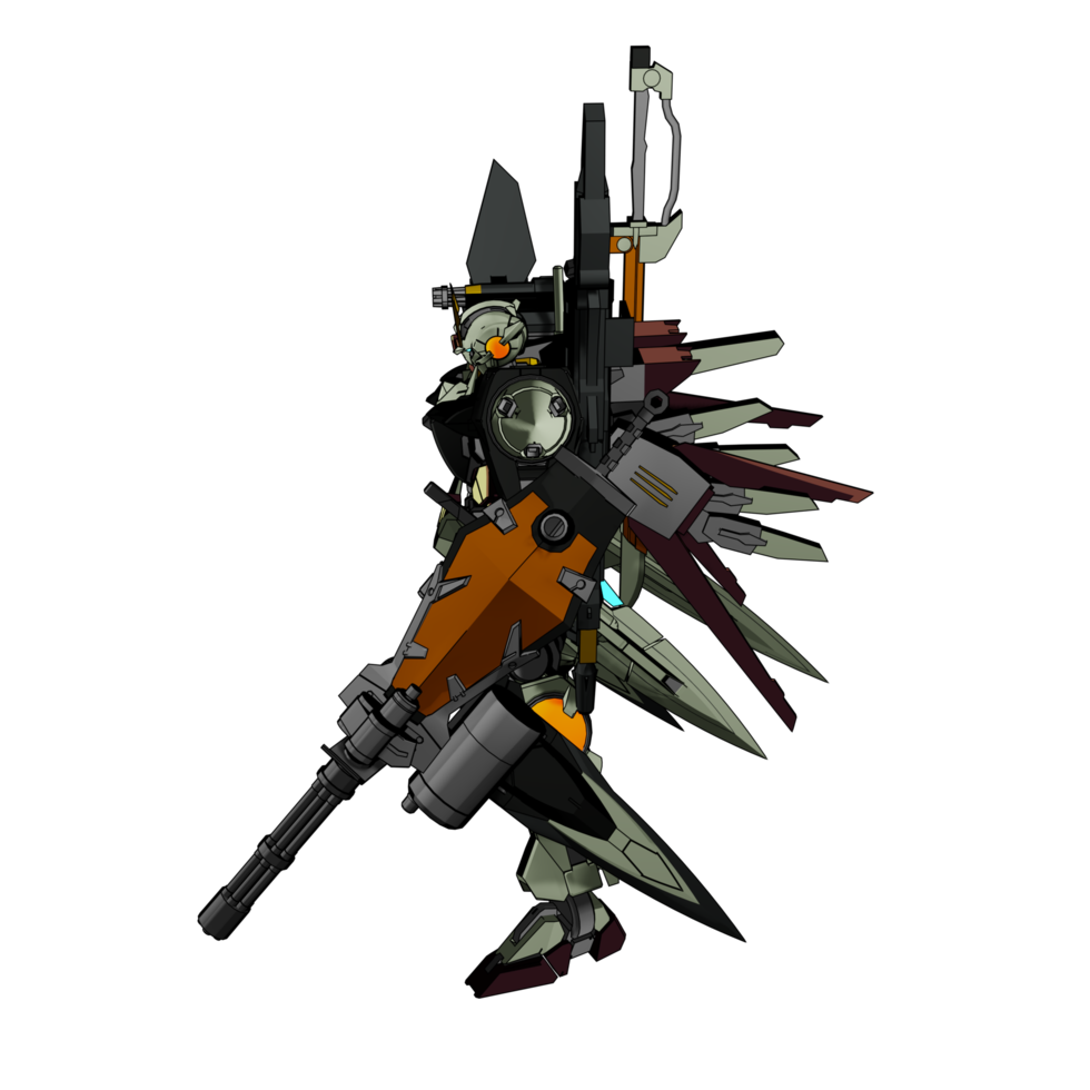 Mecha with defensive combat style png