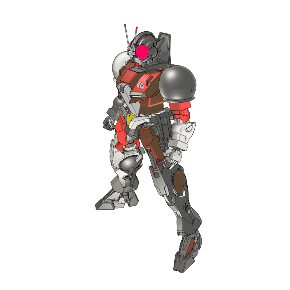 Mecha with defensive combat style png