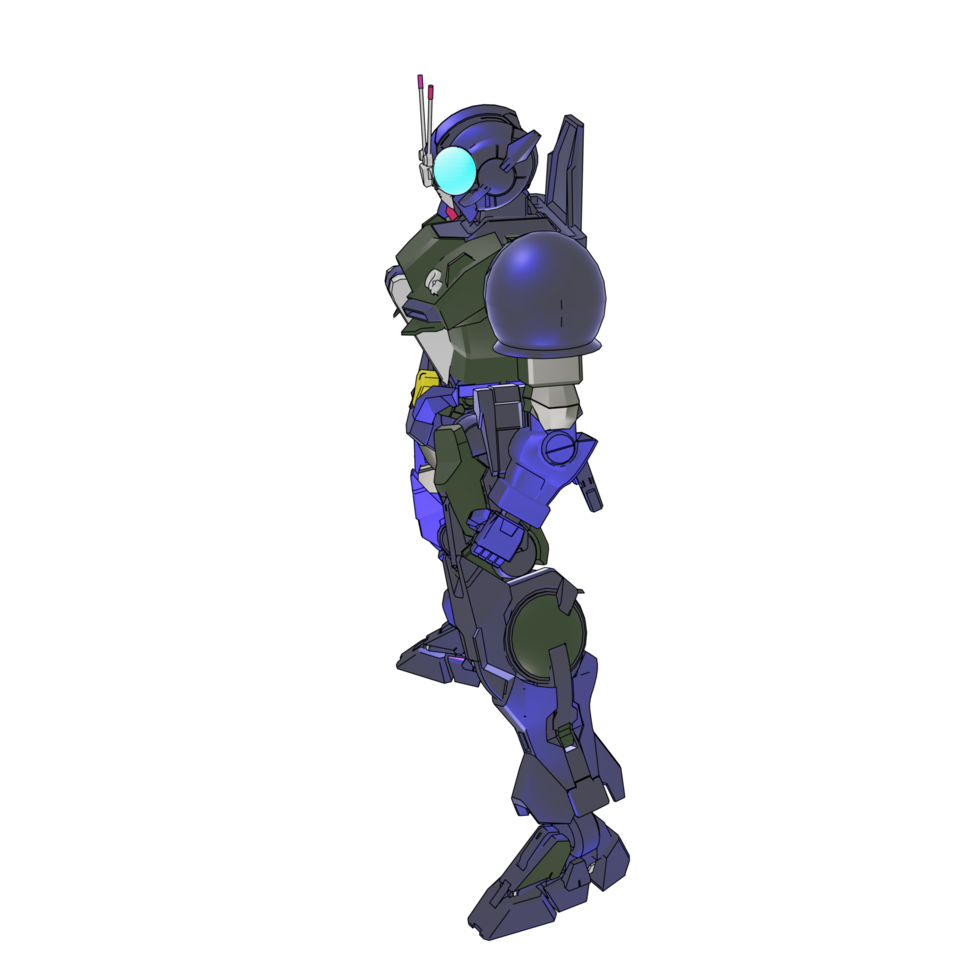 Mecha with attacking combat style png