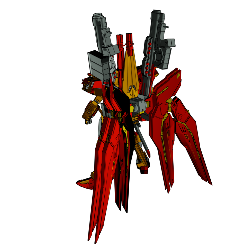 Mecha with attacking combat style png