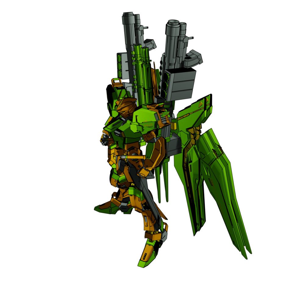 Mecha with defensive combat style png