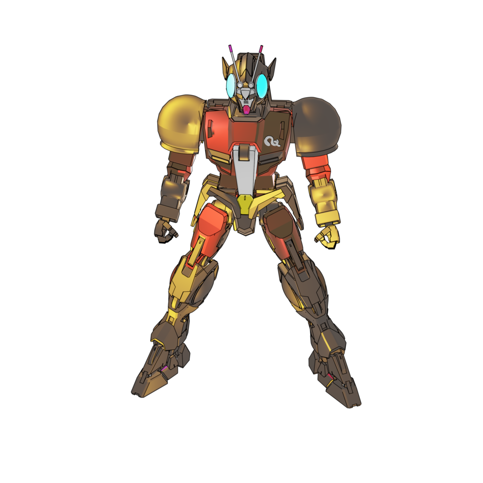 Mecha with defensive combat style png