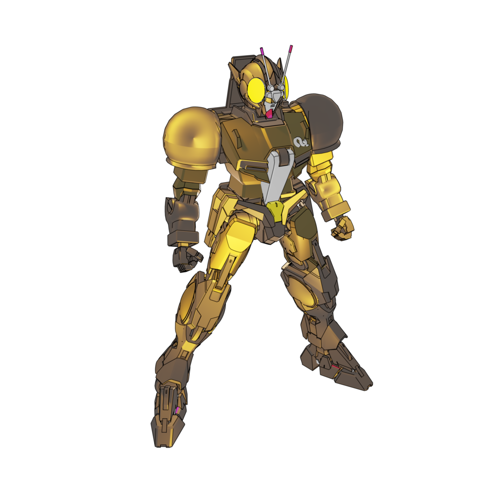 Mecha with attacking combat style png