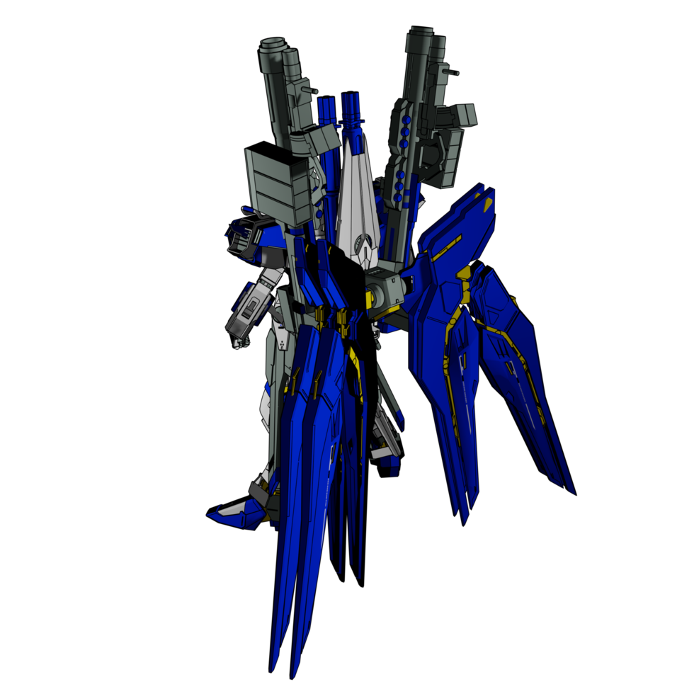 Mecha with defensive combat style png