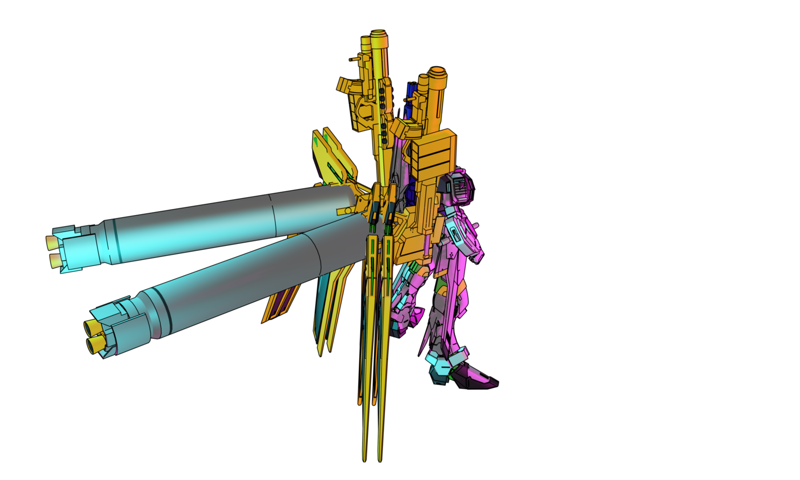 mecha avec un style de combat défensif png