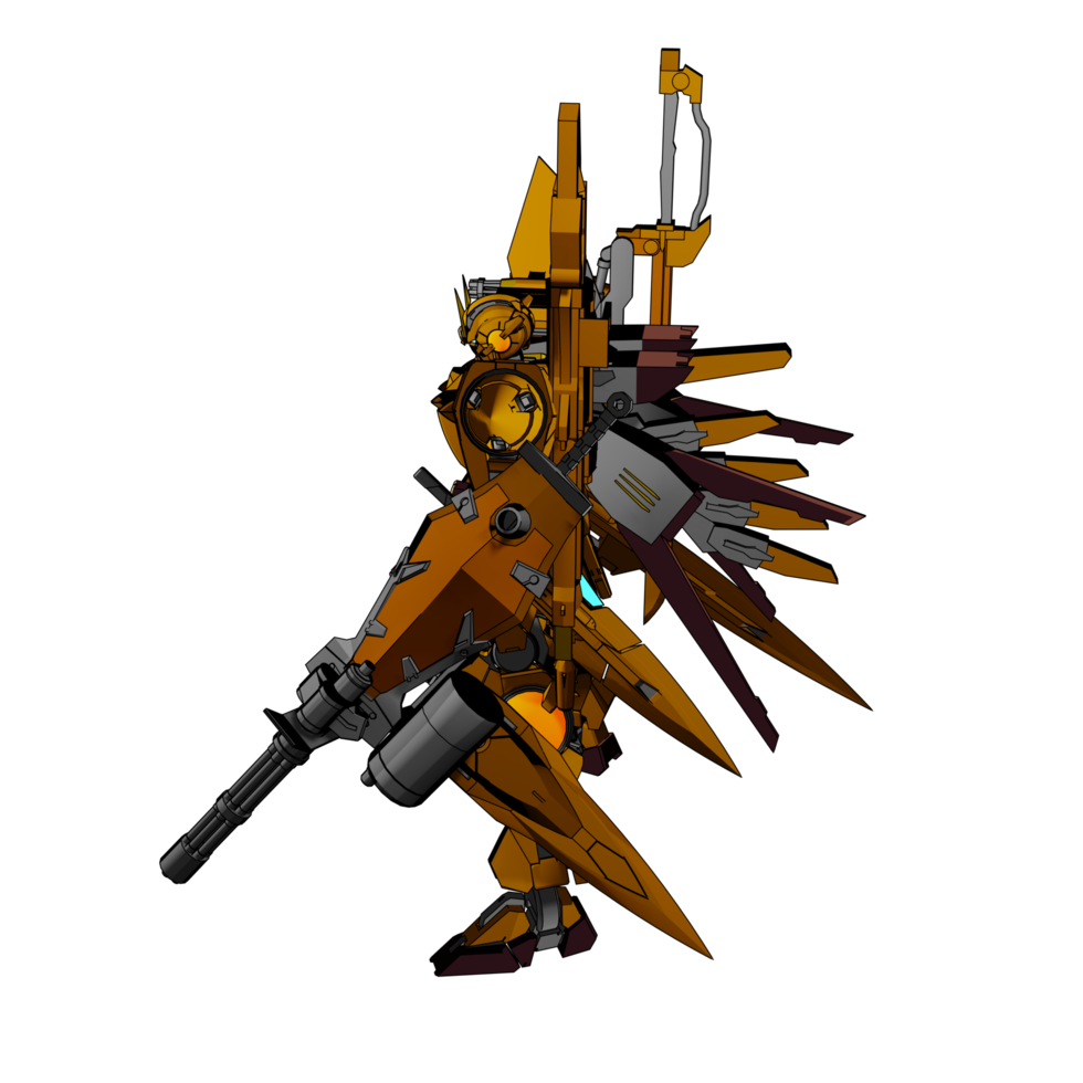 Mecha mit defensivem Kampfstil png