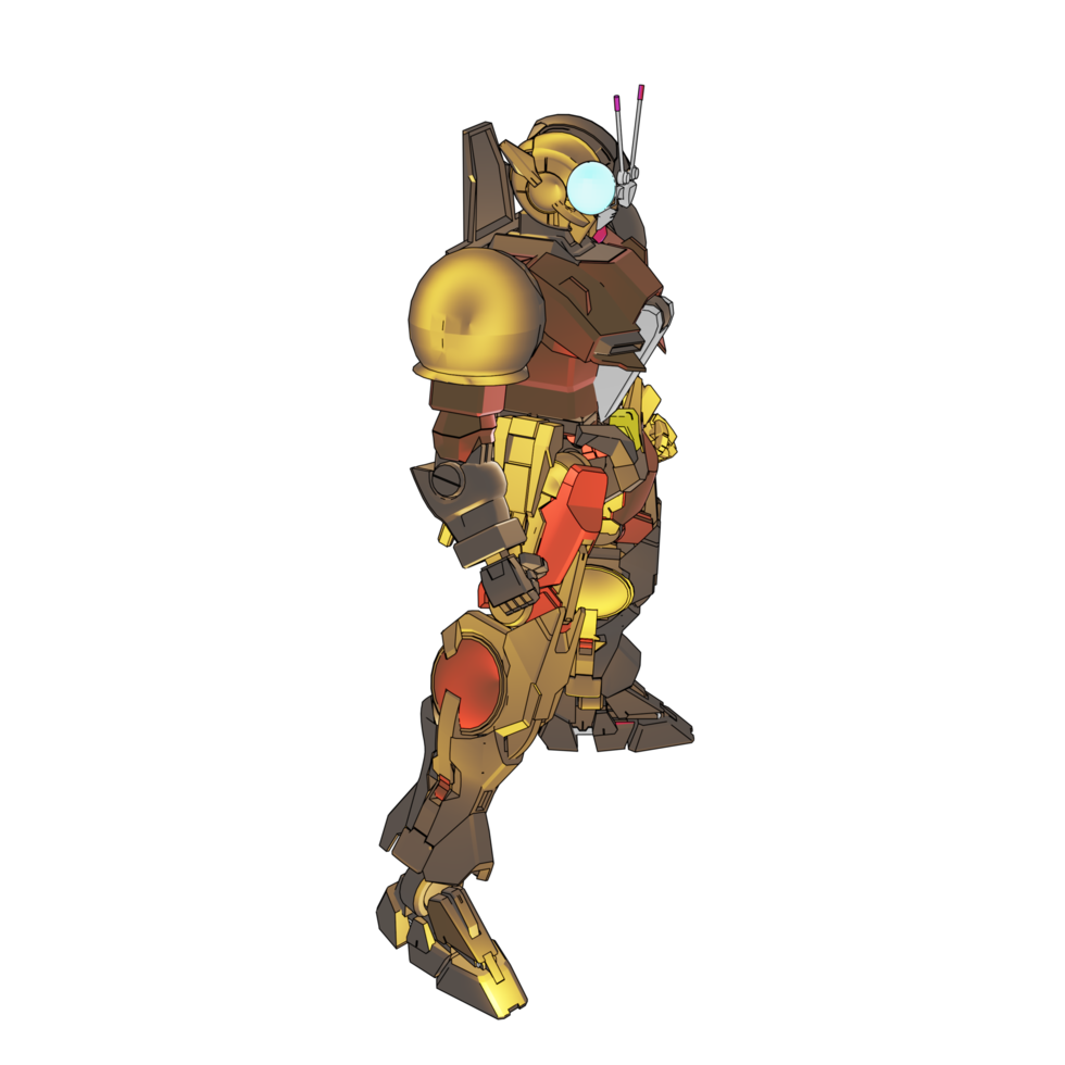 mecha con estilo de combate defensivo png