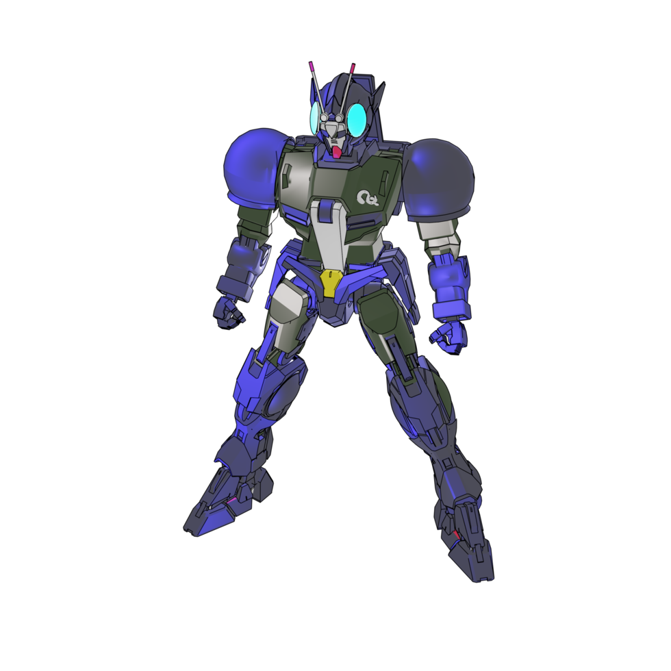 Mecha with defensive combat style png